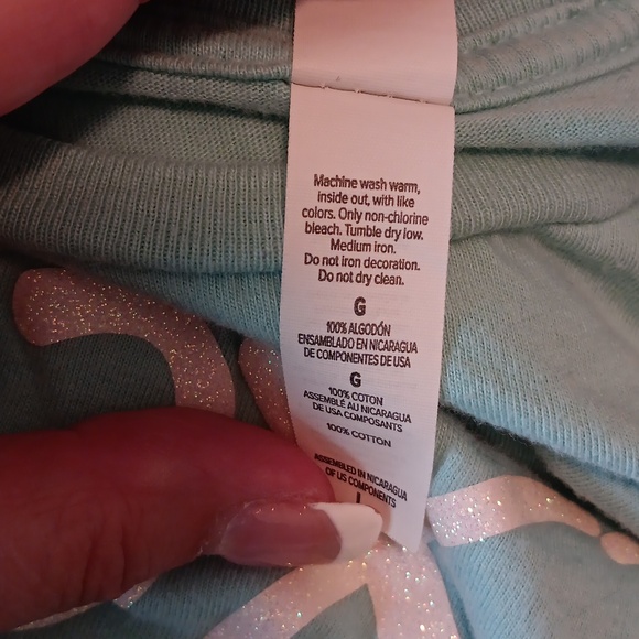 Bella Canvas Women's L Short Sleeve Tee-Shirt Boxer Mom Text Light Blue - Picture 9 of 9